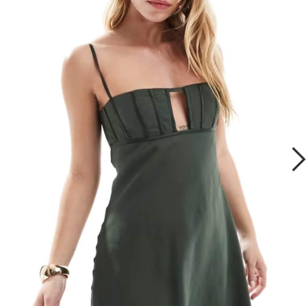 ASOS corset bust detail bias mini dress